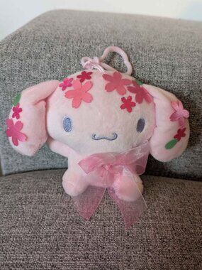 Sanrio Cinnamoroll Cherry Blossom Plush Keychain